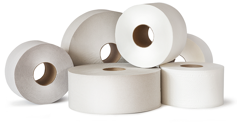 Toilet Tissue in various size rolls